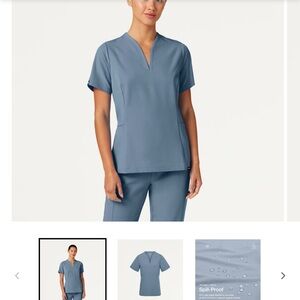 Jaanuu Women's Storm Blue Scrub Top